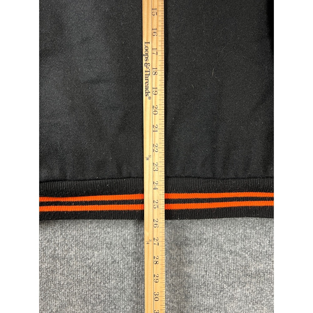 Vintage Baltimore Orioles Varsity Jacket Men‎ XL Black Orange MLB Wool Leather - Picture 8 of 8